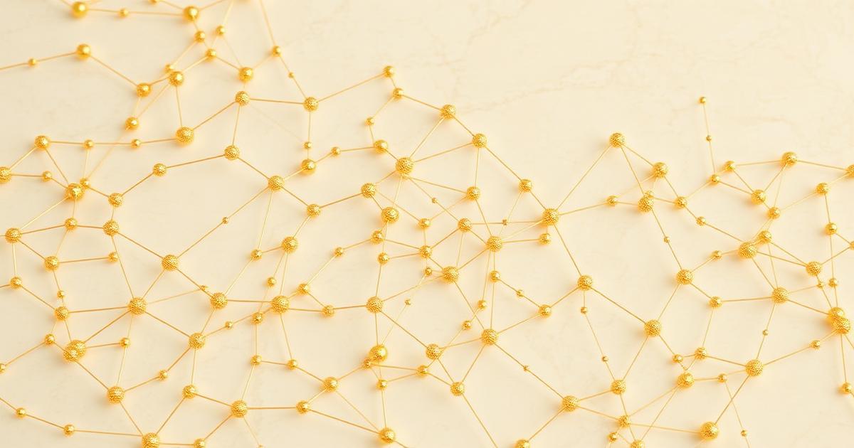 Illustrazione editoriale della rete blockchain per il trading di criptovalute
